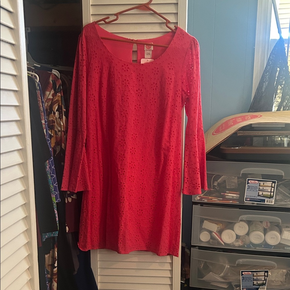 JEM Vibrant Red Long Sleeve Dress